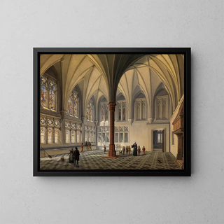 L'été dans le palais du grand maître de Marienbourg - Domenico Quaglio l'Ancien — framed artwork on a wall