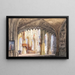 View in the nave of a Gothic cathedral - Domenico Quaglio the Younger — framed artwork on a wall