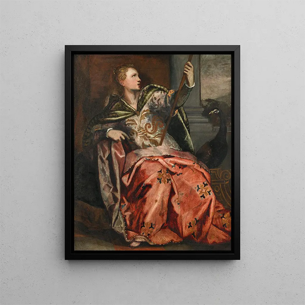 Allegory of Vanity - Domenico Tintoretto — framed artwork on a wall