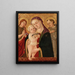 The Virgin and Child with Saint John the Baptist and Saint Francis - Domenico di Zanobi — framed artwork on a wall