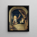 Children with a mousetrap - Domenicus van Tol — framed artwork on a wall