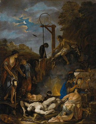 The witches' sabbath under the moonlight - Domenicus van Wijnen — artwork view