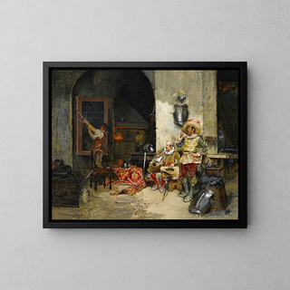 Chez les armuriers - Domingo Muñoz y Cuesta — framed artwork on a wall