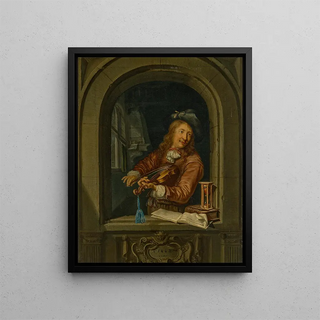 The Violinist - Dominicus van Tol — framed artwork on a wall