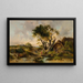 Rural idyllic life with hay harvest - Dominik Schuhfried — framed artwork on a wall