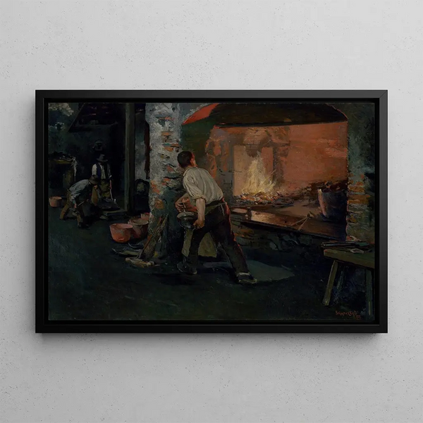 Before the end of work - Dominik Skutecký — framed artwork on a wall