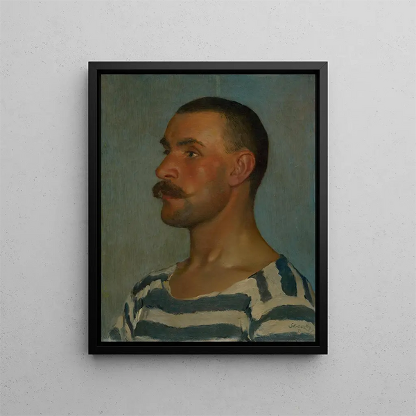 Study of Gondolier's Head - Dominik Skutecký — framed artwork on a wall