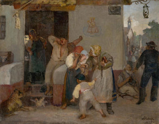in front of a tavern - Dominik Skutecký — artwork view