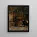 Interior scene painting - Dominik Skutecký — framed artwork on a wall