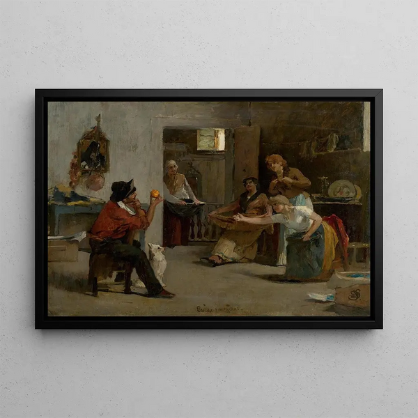 Paraphrase of the Judgment of Paris - Dominik Skutecký — framed artwork on a wall