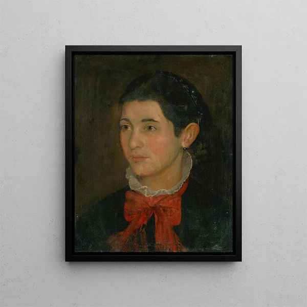 Portrait of Cécilia Lions - Dominik Skutecký — framed artwork on a wall