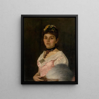 Portrait of Countess Mária Nyra Radvánska - Dominik Skutecký — framed artwork on a wall
