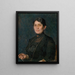 Portrait of a Woman - Dominik Skutecký — framed artwork on a wall