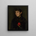 Portrait of the artist's wife - Dominik Skutecký — framed artwork on a wall