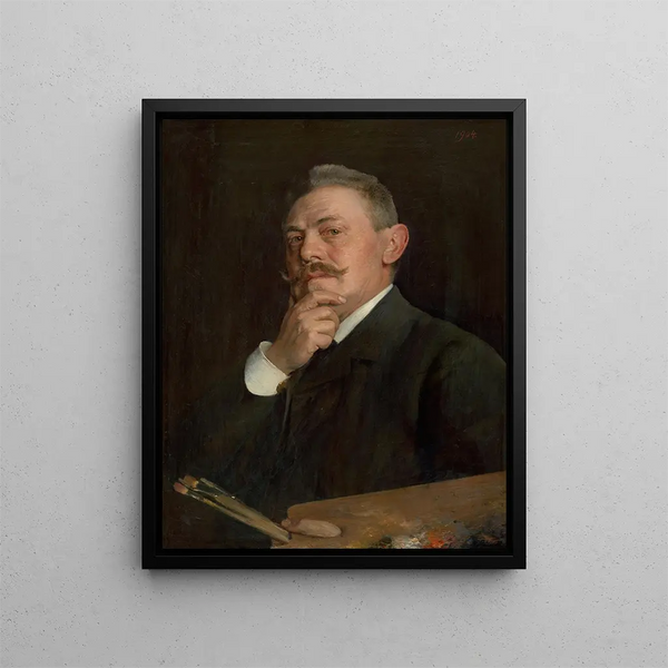 Self-portrait - Dominik Skutecký — framed artwork on a wall