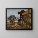 Shipyard at Capo d'Istria - Dominik Skutecký — framed artwork on a wall