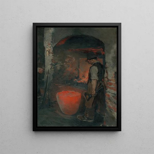 Study of a Hammerer Standing - Dominik Skutecký — framed artwork on a wall