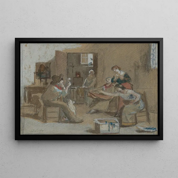 À la plus belle Étude pour une peinture - Dominik Skutecký — framed artwork on a wall
