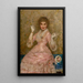 Woman with a Flower - Dominik Skutecký — framed artwork on a wall