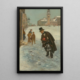 Il est facile de rire des autres - Dominik Skutecký — framed artwork on a wall