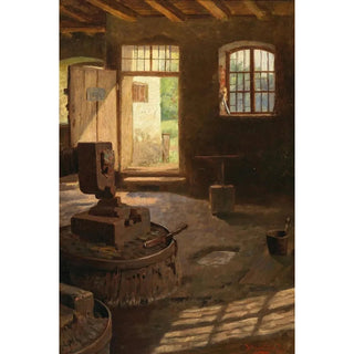 Reproduction of the painting View from the forge - Dominik Skutecký