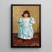 Girl in Blue Dress - Dominik Skutecký — framed artwork on a wall