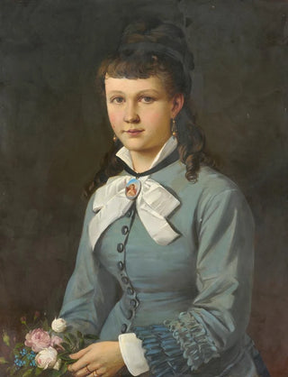 an artist's daughter wearing a gray dress - Dominik Weber — artwork view