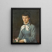 an artist's daughter wearing a gray dress - Dominik Weber — framed artwork on a wall
