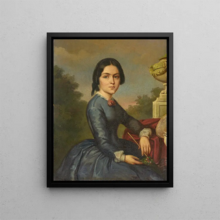 Portrait of a Lady - Dominik Weber — framed artwork on a wall