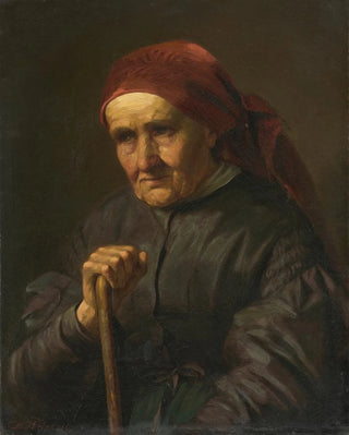 Portrait of an Old Peasant Woman - Dominik Weber — artwork view