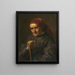 Portrait of an Old Peasant Woman - Dominik Weber — framed artwork on a wall