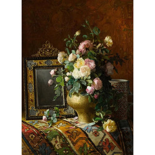 Still life with a bouquet of roses in an Ottoman vase - Dominique Hubert Rozier — artwork view