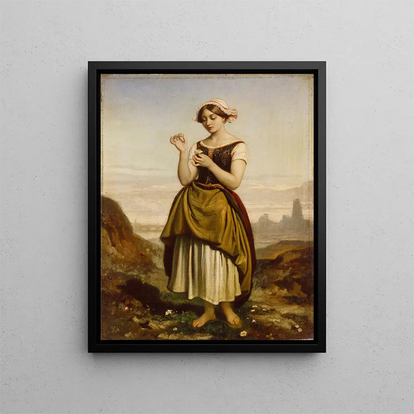 A French peasant - Dominique Louis Papety — framed artwork on a wall