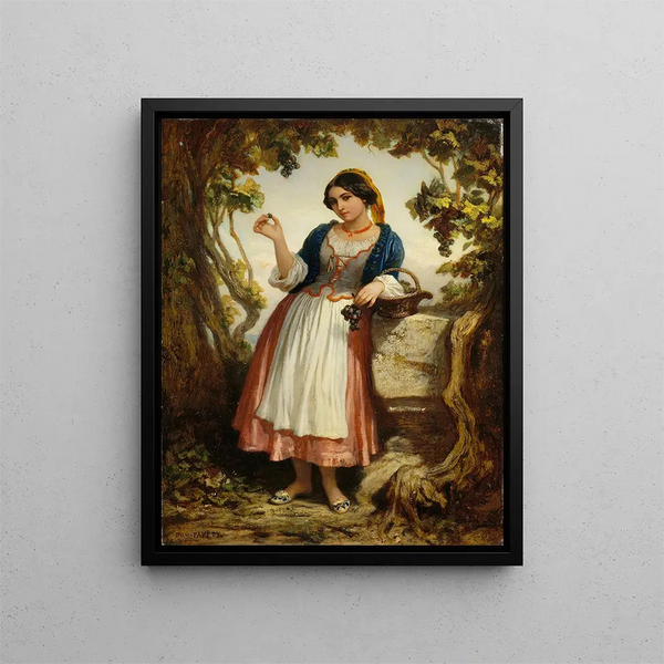 An Italian peasant - Dominique Louis Papety — framed artwork on a wall