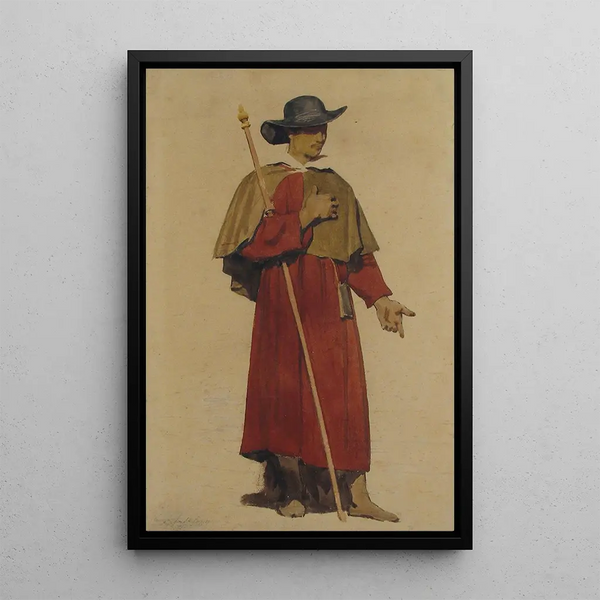 Reproduction of the painting An Italian Pilgrim - Dominique Louis Papety