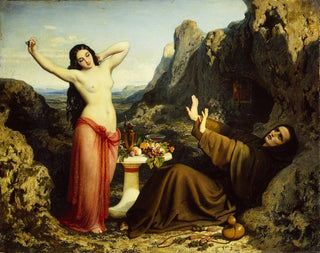La Tentation de saint Hilarion - Dominique Louis Papety — artwork view