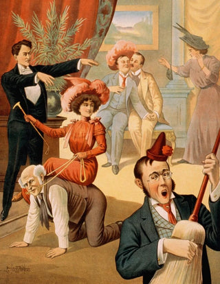 Hypnotiseur dirigeant les gens vers des activités inhabituelles III - Donaldson Lith & Co.. — artwork view
