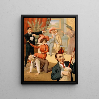 Hypnotiseur dirigeant les gens vers des activités inhabituelles III - Donaldson Lith & Co.. — framed artwork on a wall