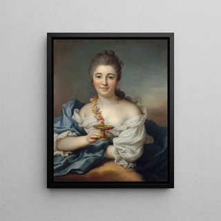 Madame de Sèvres en Hb - Donat Nonnotte — framed artwork on a wall