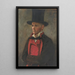 Portrait of a man from the Black Forest wearing a top hat - Dora Arndt-Raschid — framed artwork on a wall