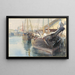 Ships at the Quay - Dora Louise Murdoch — framed artwork on a wall