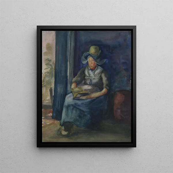 a Dutch woman sitting - Dorothea Adelheid Dreier — framed artwork on a wall