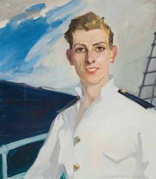 Portrait of Captain Robert H. H. Harris aboard the Empire Mace - Dorothy Carleton Smyth — artwork view
