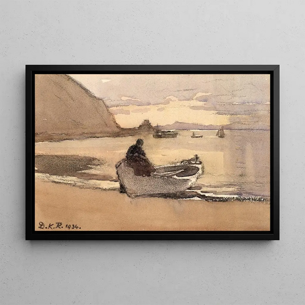 Evening, York Bay - Dorothy Richmond — framed artwork on a wall
