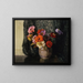 Zinnias - Dorothy Richmond — framed artwork on a wall