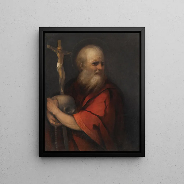 Saint Jerome - Dosso Dossi — framed artwork on a wall