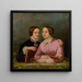 Double portrait of the Bardua nieces - Caroline Bardua — framed artwork on a wall