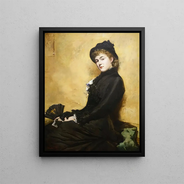 Mademoiselle H. Agnes Huntington - Douglas Volk — framed artwork on a wall
