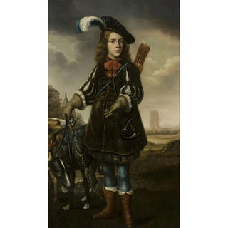 Reproduction of the painting Portrait of a Boy in Hunting Attire - Douwe Juwes de Dowe