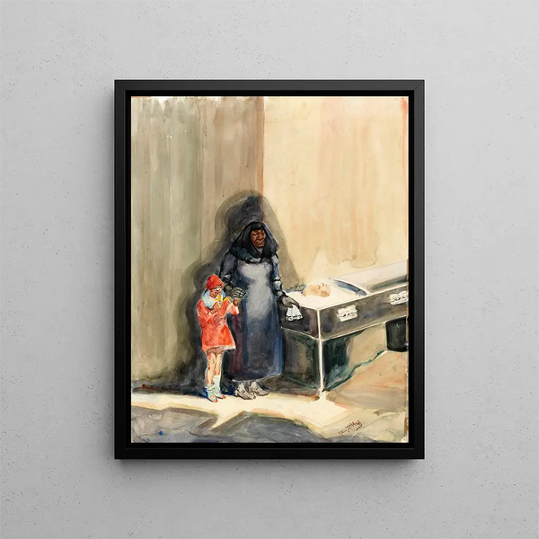 For She Knows Not Sorrow – Dox Thrash — framed art print on a wall